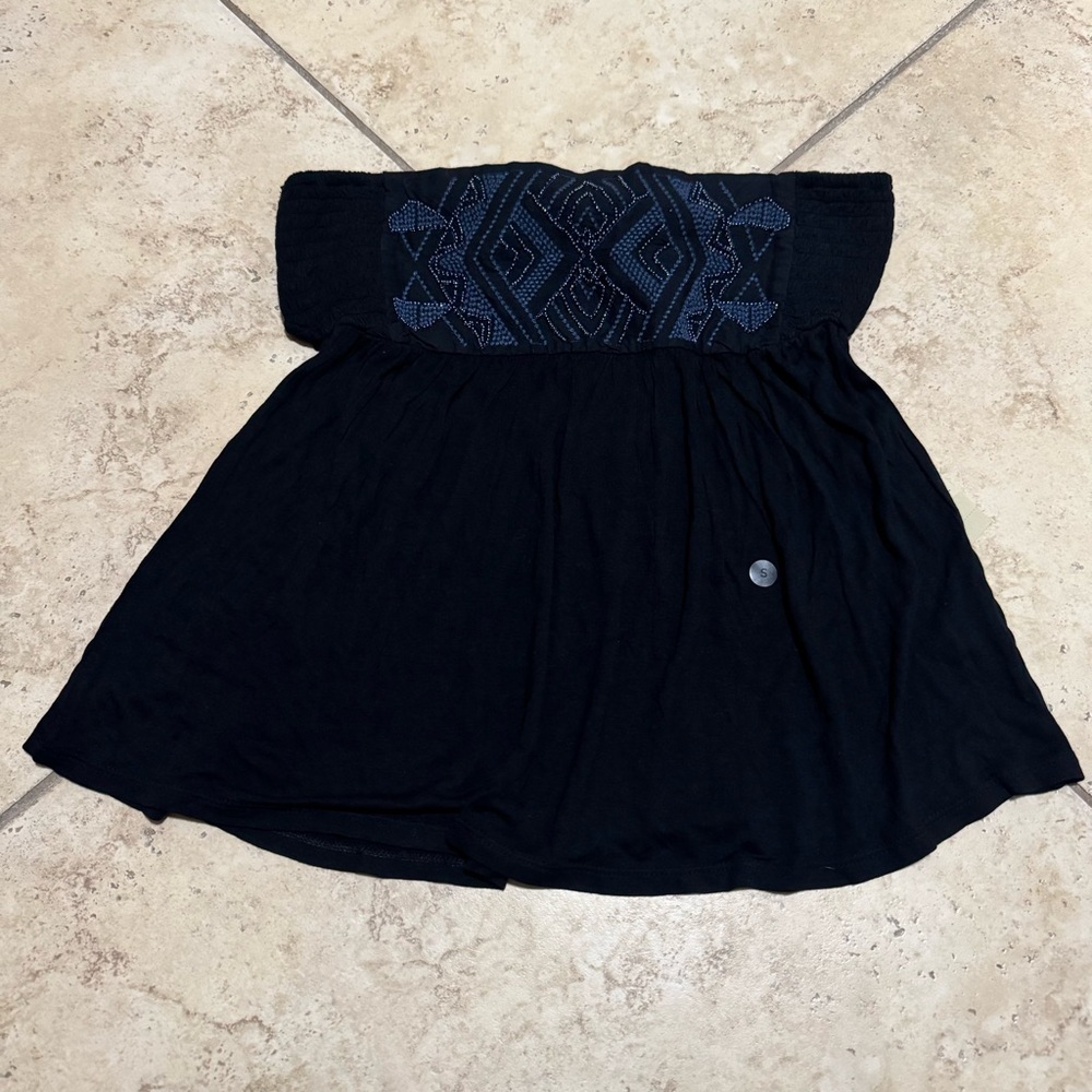 American Eagle Outfitters Black Strapless Top